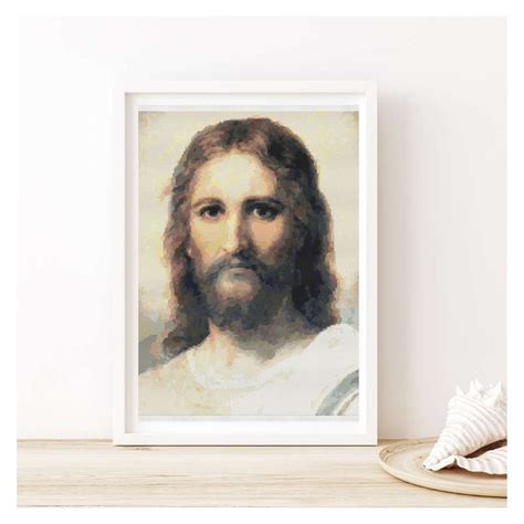 Jesus Cross Stitch Pattern, Jesus Christ Embroidery Chart PDF, Heinrich ...