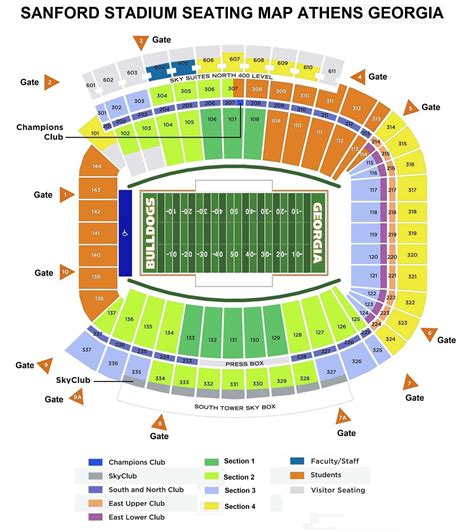 Sanford Stadium Seating Chart Seat Numbers | Cabinets Matttroy