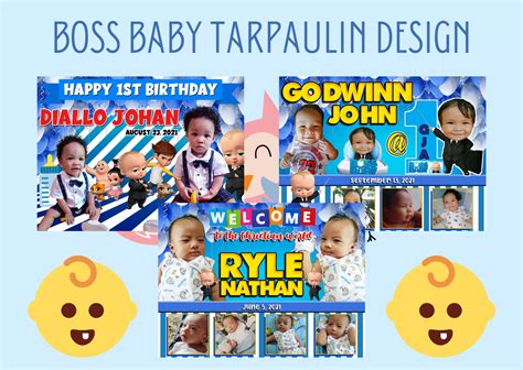 These are our Boss Baby Tarpaulin Design for Birthday and Christening. I hope you will like it.