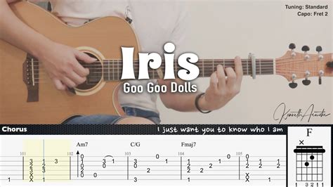 Iris - Goo Goo Dolls | Fingerstyle Guitar | TAB + Chords + Lyrics Acordes - Chordify