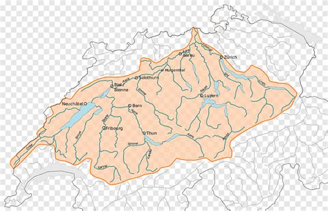 Aare Hydrology of Switzerland Hydrography Main stem, water, river, map png | PNGEgg