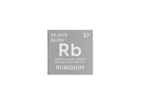 Rubidium An Alkali Metal From Mendeleevs Periodic Table Of, Structure, Cube, Chemistry PNG ...