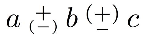 plus-minus symbol with parenthesis around the minus sign - TeX - LaTeX Stack Exchange