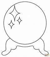Desenho De Bola cristal Para Colorir Desenhos E  sketch template