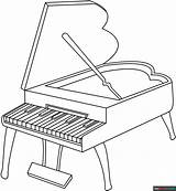 Piano Coloring Page  Easy Drawing Guides sketch template
