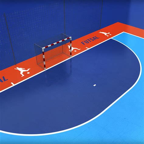 Futsal court arena low poly