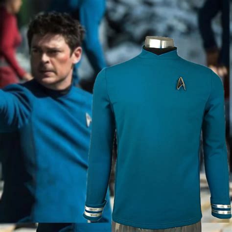 Cosplay Star Trek Custume Beyond Blue Captain Kirk Uniform Spock Blue ...