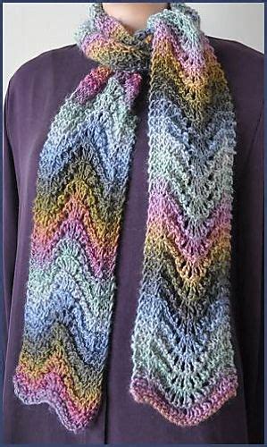 Feather-Fan Scarf in Mochi Plus | Scarf knitting patterns, Knitting ...