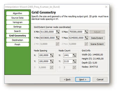 Kriging with specific variogram settings [GeoScene3D]