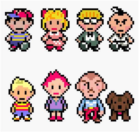 EARTHBOUND Heroes 8Bit Sprite Vinyl Decal From Choose A Character NES Stickers Assortment #1 ...