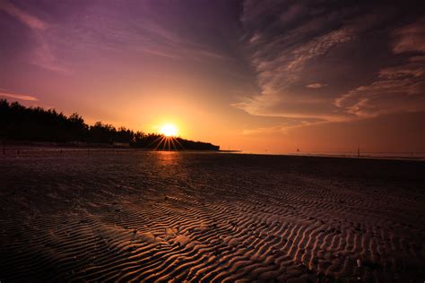 Beach Sand Sunset Evening Wallpaper,HD Nature Wallpapers,4k Wallpapers,Images,Backgrounds,Photos ...