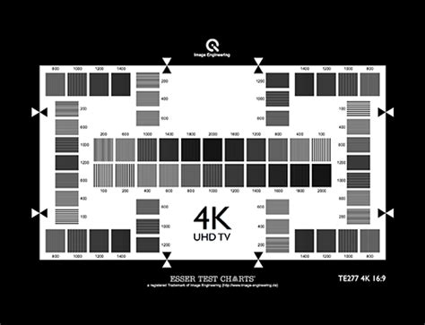 [TE277] 4K (UHD TV) Resolution test chart 200-2000 CPH