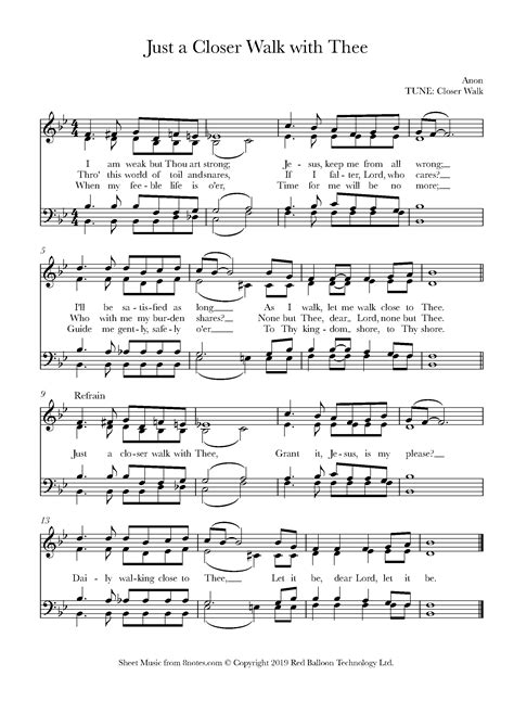 Just A Closer Walk With Thee Sheet music for Choir - 8notes.com