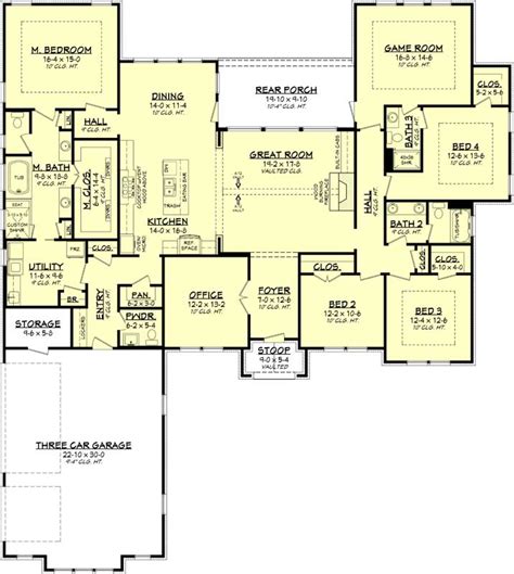 2000 Sq Ft House Plans 2 Story 4 Bedroom : Ranch House Floor Plans With Basement – Flooring ...