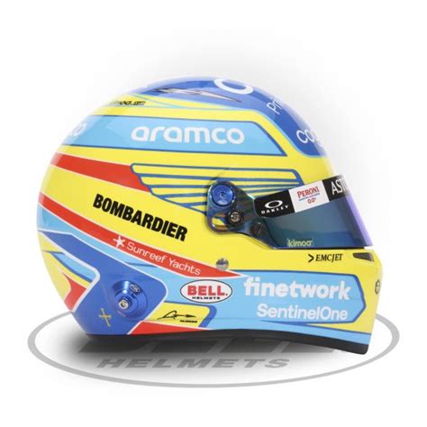 Fernando Alonso 2023 Aston Martin BELL MINI Helmet - Revolution Racegear