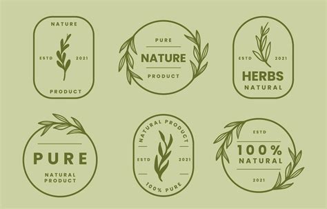 Natural Logo Collection 2332639 Vector Art at Vecteezy