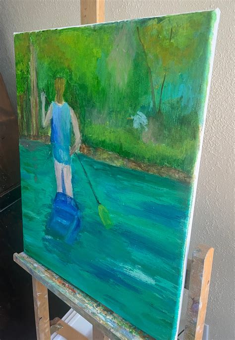 Stand up Paddle Board Woman Oil Painting Stand up Paddle - Etsy