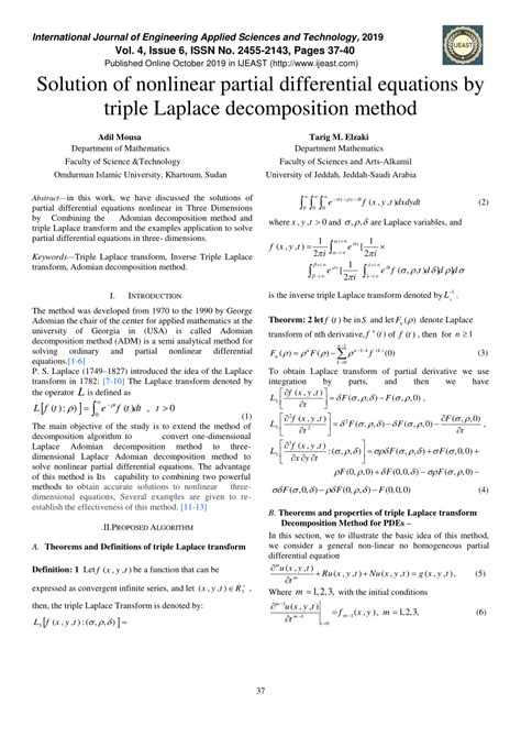 Partial Differential Equations Examples