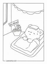 Sick In Bed Coloring Pages Printable For Free Download sketch template