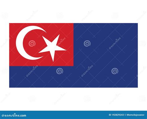 Flag of Johor State stock vector. Illustration of lumpur - 192829243