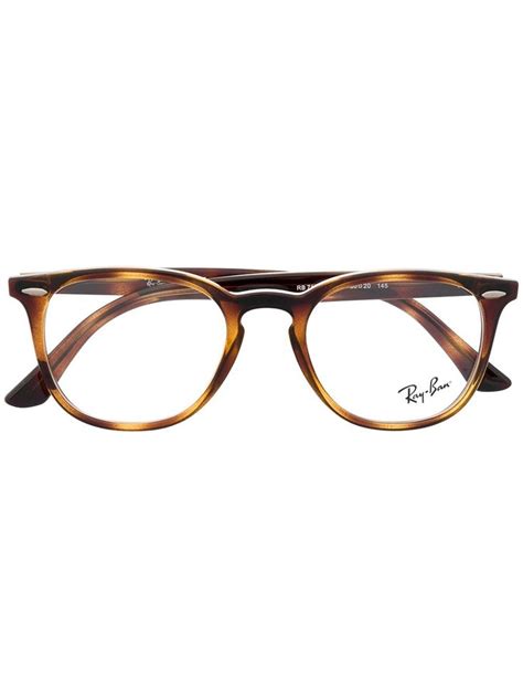 Ray-Ban Tortoiseshell Frame Glasses - Farfetch | Ray ban glasses women ...