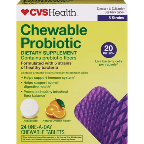 CVS Health Orange Probiotic Chewable Tablets (24 ct) - Instacart