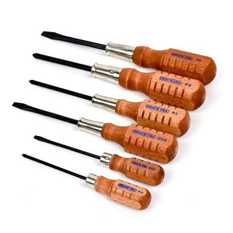 Wood-handled Heirloom Screwdriver Set (6) | Screwdriver set, Screwdriver, Spring cleaning