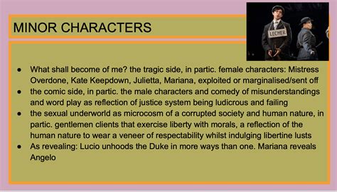 Measure for Measure essay plan on the presentation of the minor characters | Teaching Resources