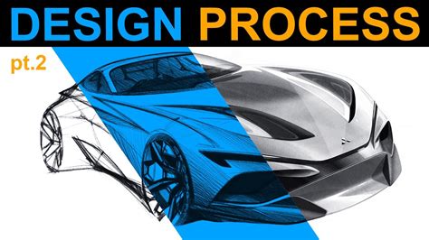 Car Design Process Pt.2 How designers sketch cars. - YouTube