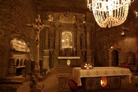 Download free photo of Wieliczka,salt mine,underground,altar,salt ...