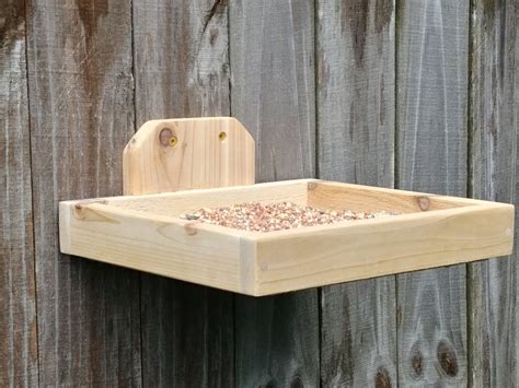 Side Mount Tray Bird Feeder Platform Feeder With Screen - Etsy