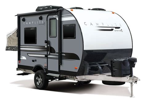 2018 Livin’ Lite CampLite CL11FK Travel Trailer Exterior Front 3-4 Door Side | Lightweight ...