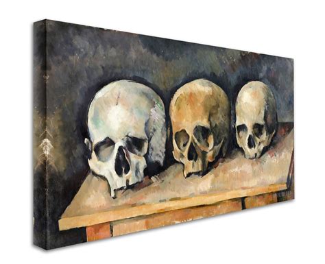 Paul Cézanne : Three Skulls 1898 Canvas Gallery Wrapped or - Etsy