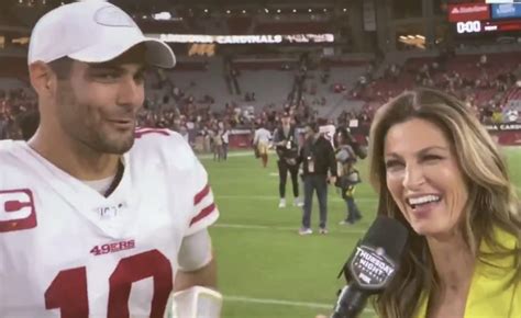 Erin Andrews Responds To Jimmy Garoppolo Saying "Feels Great, Baby" During Postgame Interview ...