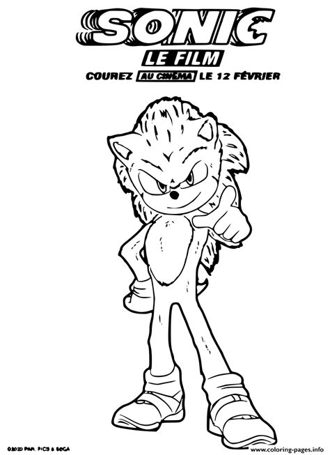 movie sonic printable coloring pages