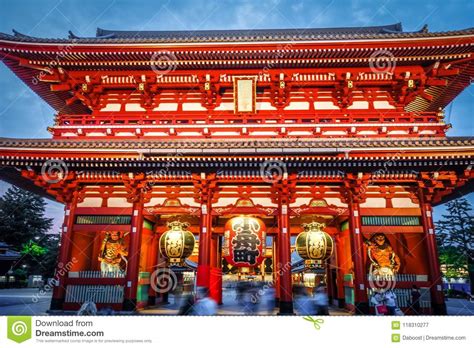 Kaminarimon Gate and Lantern, Senso-ji Temple, Tokyo, Japan Editorial Photography - Image of ...