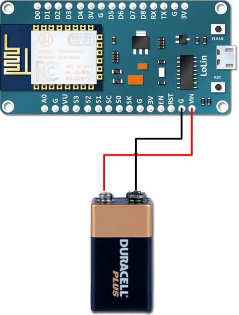 power-esp-12e-with-a-9v-battery | Elettronica, Progetti