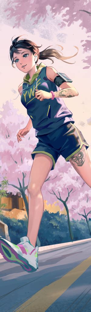 300x1024 Anime Girl Running with Dog 300x1024 Resolution Wallpaper, HD ...