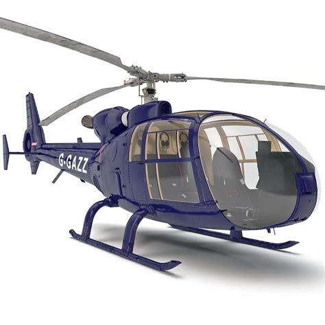 gazelle helicopter 3d model