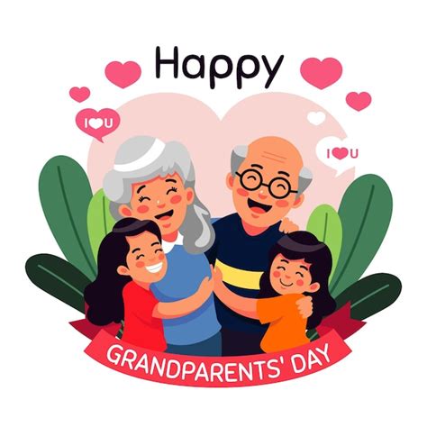 Free Vector | Flat design national grandparents day concept