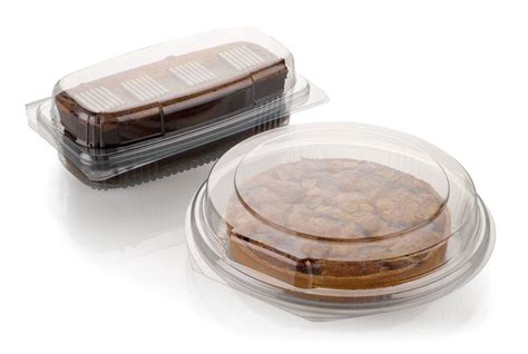 Pastry Containers. [50 Pack] Clear Hinged Plastic Containers - Single ...