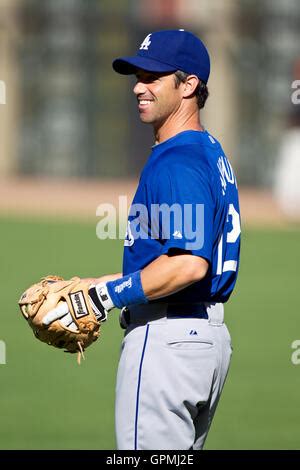 Los Angeles Dodgers catcher Brad Ausmus and Colorado Rockies Todd ...