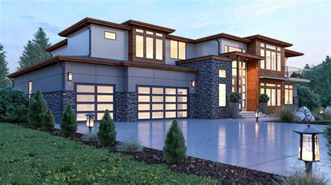 Plan 666024RAF: Modern House Plan with 2-Story Ceilings and Walls of ...