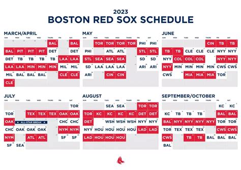 Red Sox Release 2023 Schedule