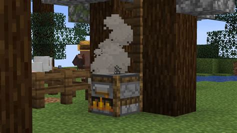 If you put a campfire under a smoker it looks really cool : r/Minecraft