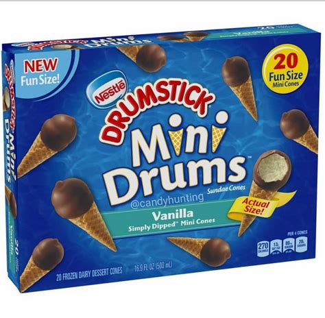 Nestle Drumstick Mini Drums - Vanilla Ice Cream | Frozen snack, Nestle drumstick, Drumstick ice ...