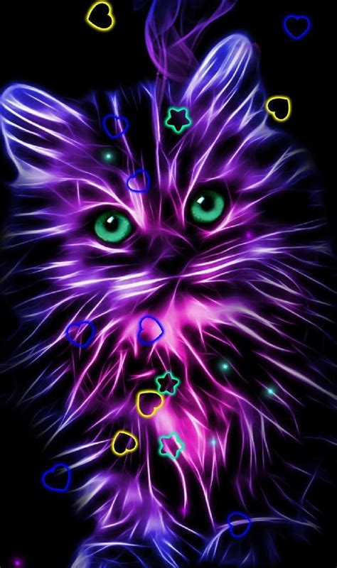 Neon Cat Wallpapers - Top Free Neon Cat Backgrounds - WallpaperAccess