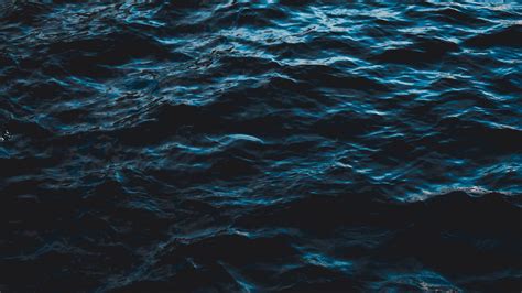 sea, water, ripples, waves, dark, surface, 4k HD Wallpaper