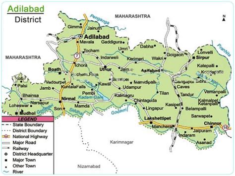 Adilabad District Map www.adilabaddistrict.com | World cities, Map, Maa ...