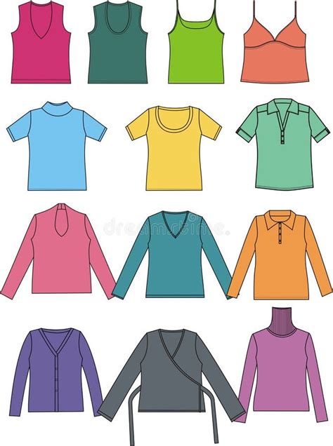 Vector Graphic T-shirts in Different Colors Stock Vector - Illustration ...